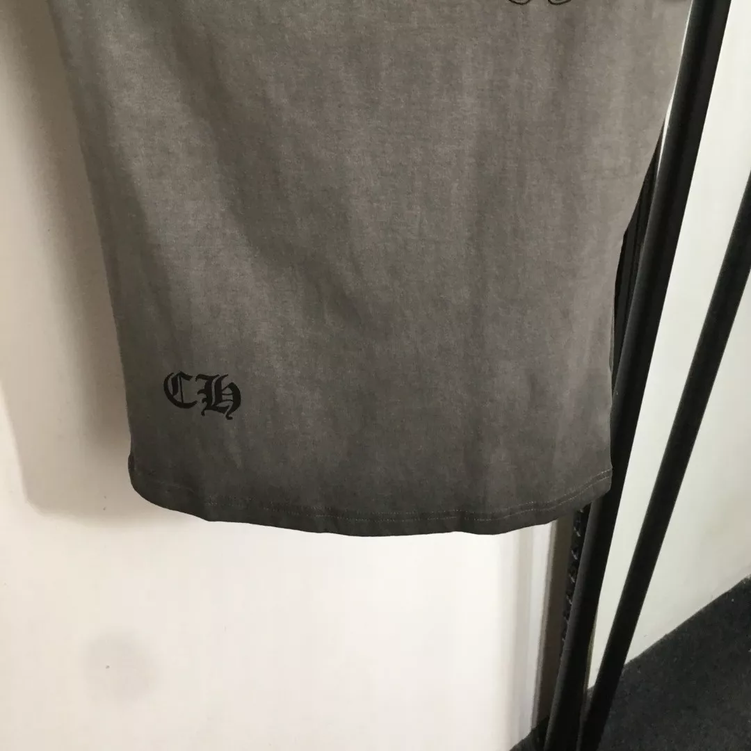 크롬하츠 바탕 십자 장식 슬림 반팔 티셔츠 상세 이미지 3