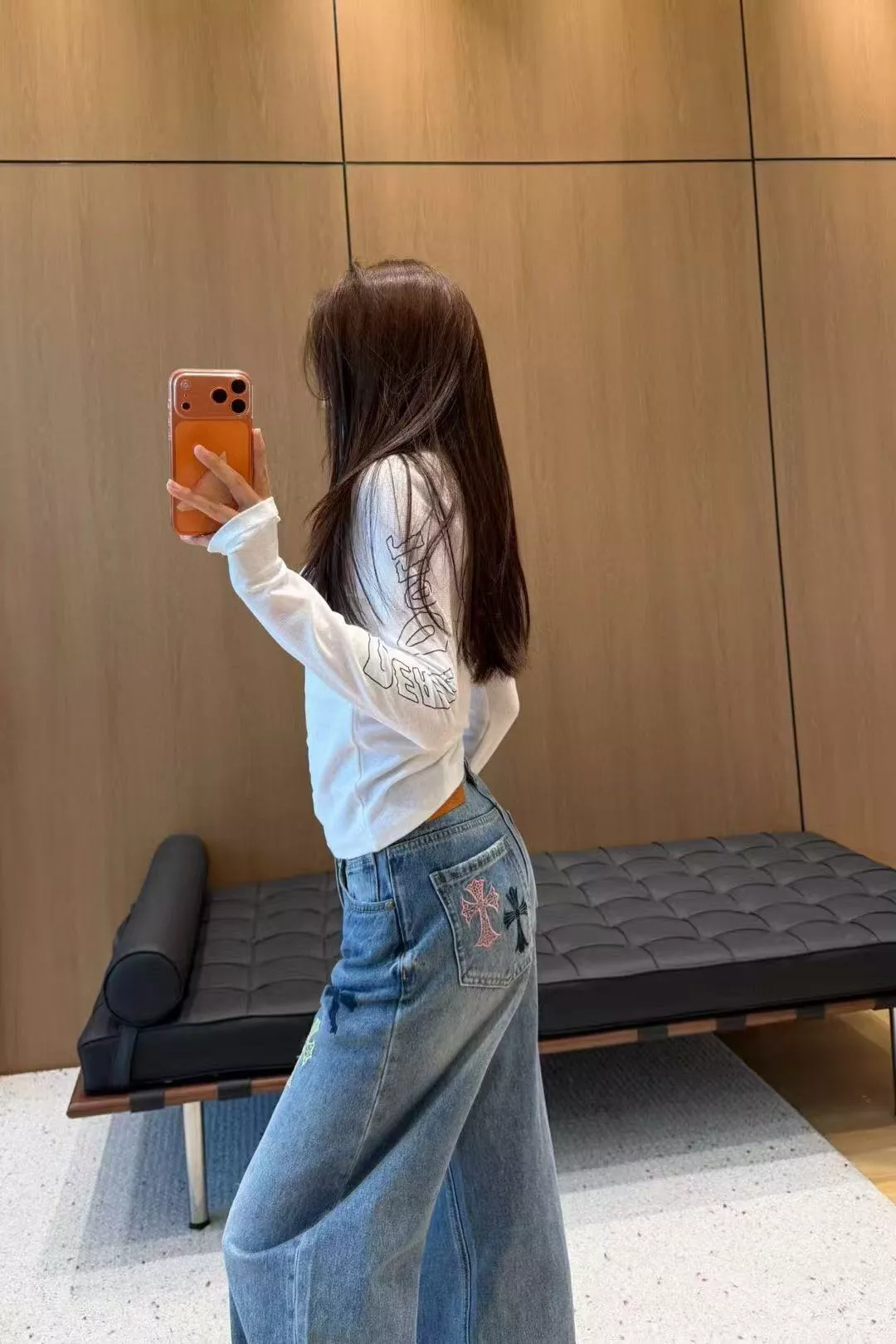 크롬하츠 십자 로고 프린트 롱슬리브 탑 상세 이미지 30