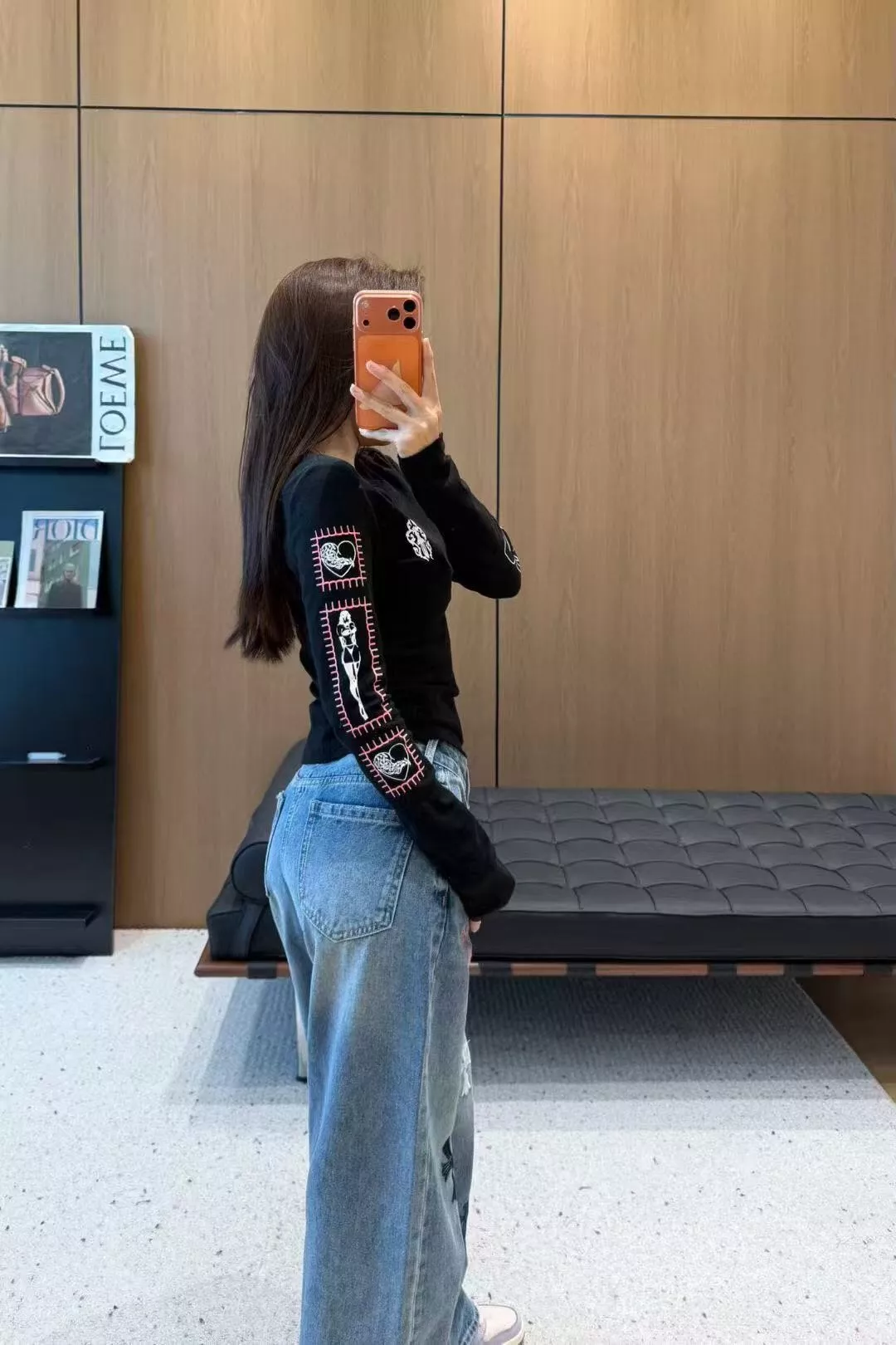크롬하츠 십자 로고 프린트 롱슬리브 탑 상세 이미지 18