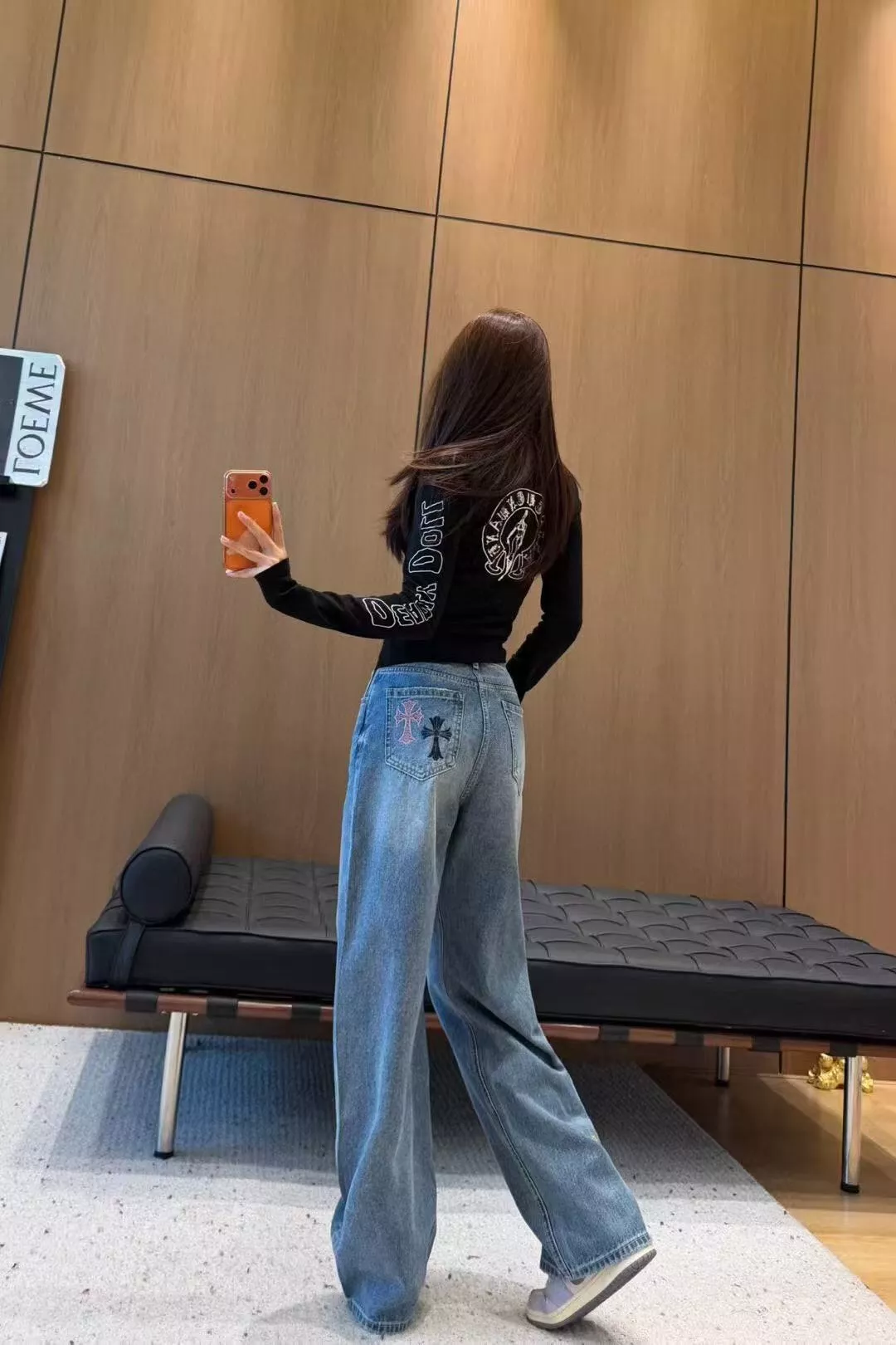 크롬하츠 십자 로고 프린트 롱슬리브 탑 상세 이미지 21