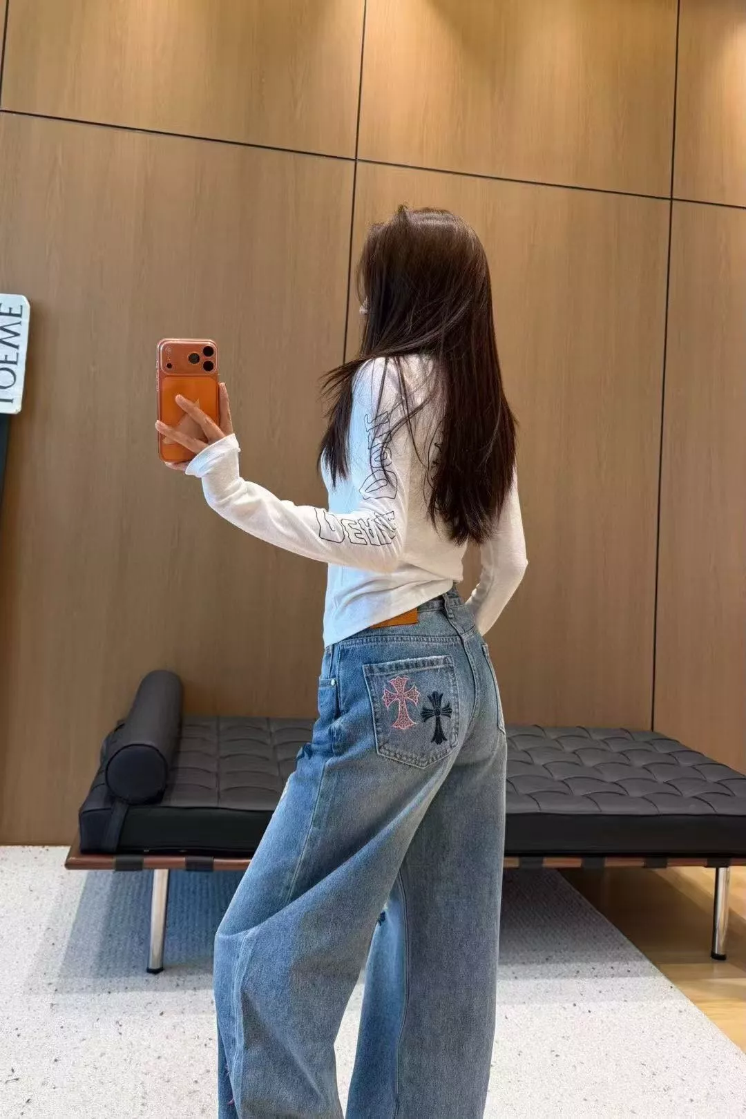 크롬하츠 십자 로고 프린트 롱슬리브 탑 상세 이미지 27