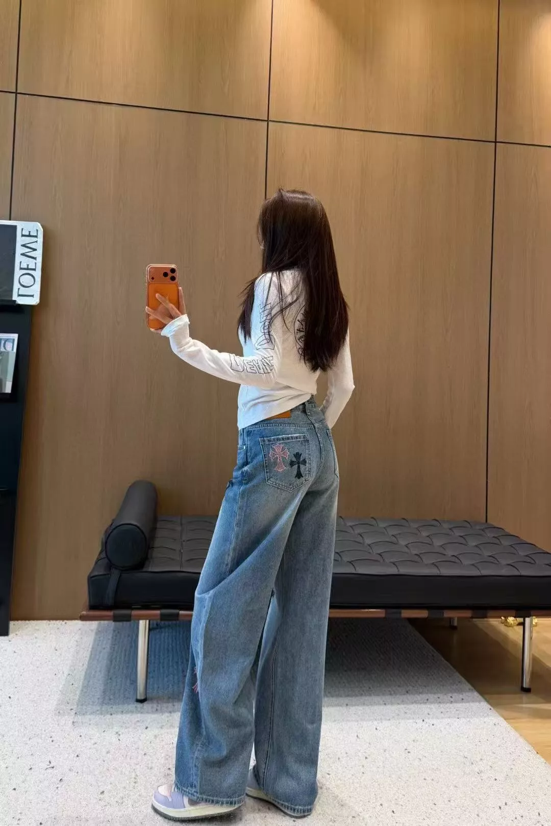 크롬하츠 십자 로고 프린트 롱슬리브 탑 상세 이미지 28