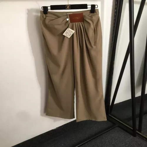 로에베 로고 가죽 라벨 장식 주름