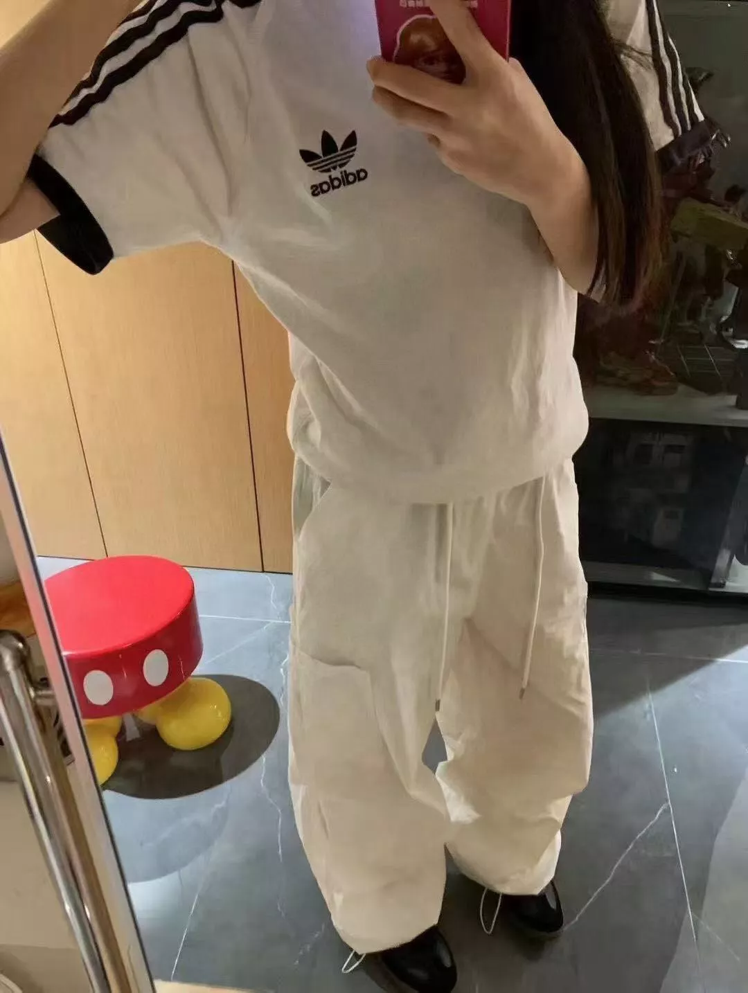 아디다스 트레포일 자수 레터링 반팔 티셔츠 상세 이미지 17