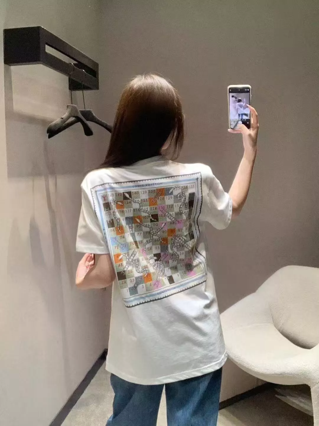 루이비통 스네이크 프린트 반소매 티셔츠 상세 이미지 14