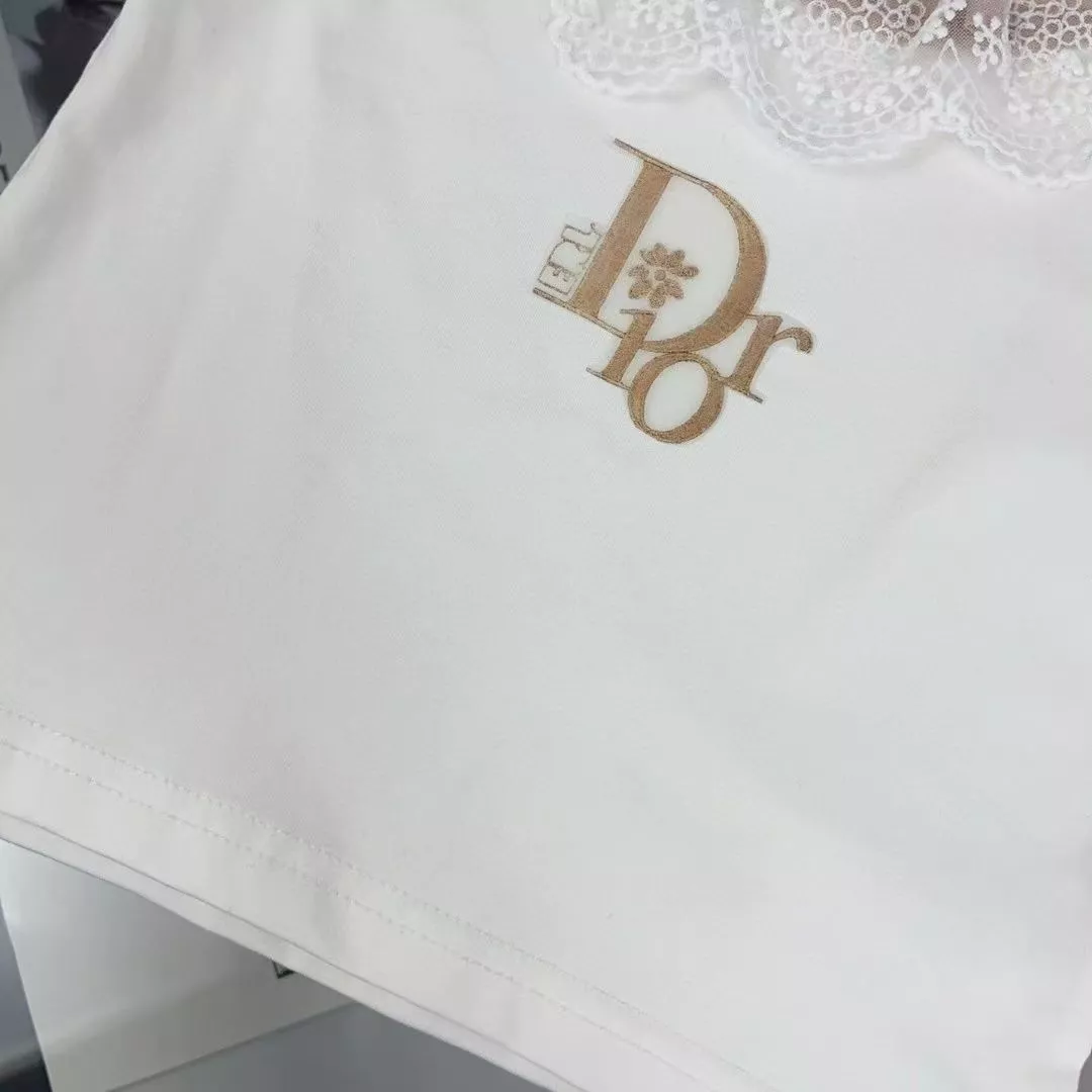 디올 레이스 카라 티셔츠 스커트 팬츠 세트 상세 이미지 6