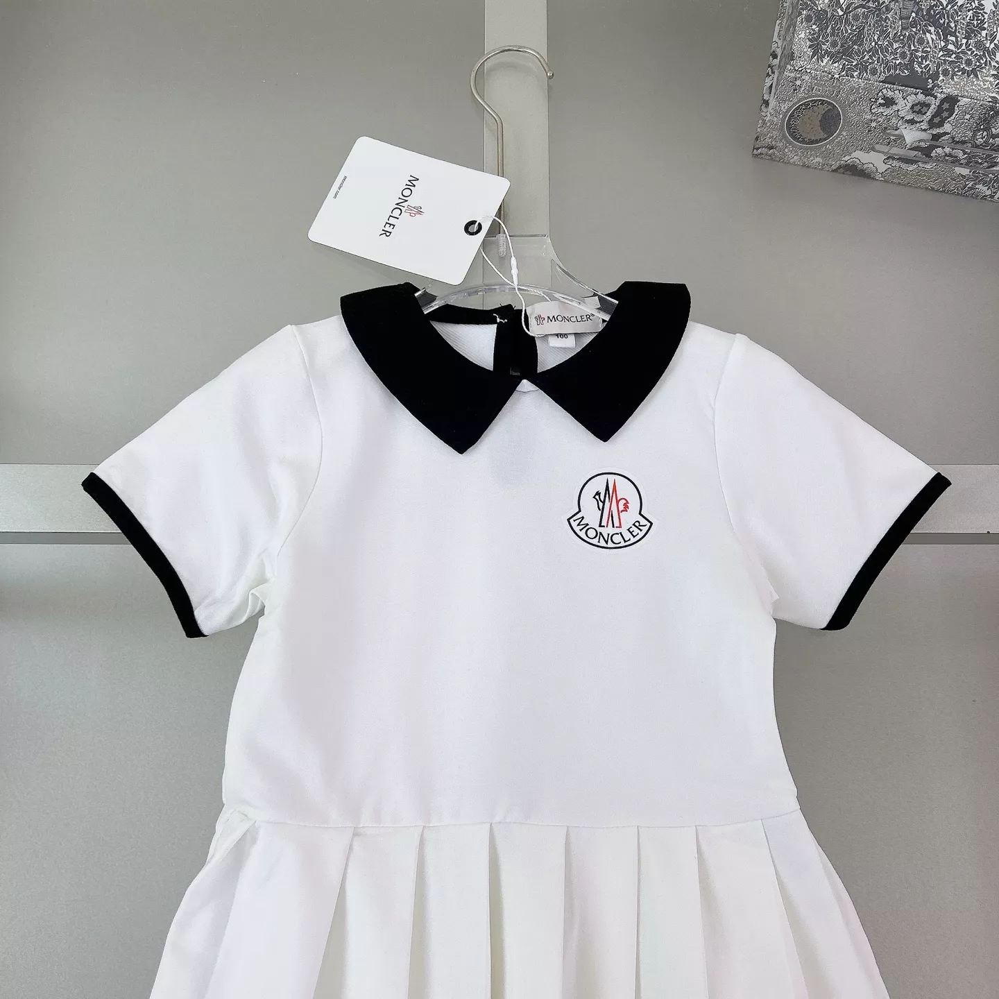 몽클레어 아동 카라 반소매 원피스 상세 이미지 4