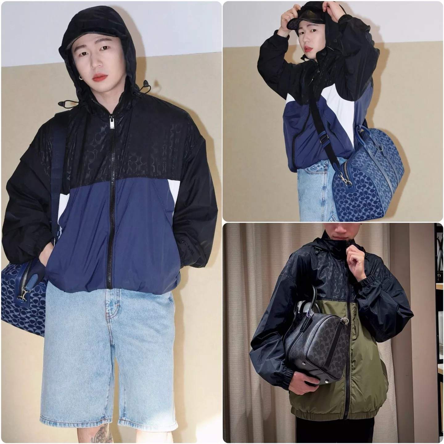 코치 배색 아웃도어 후드 재킷 상세 이미지 21
