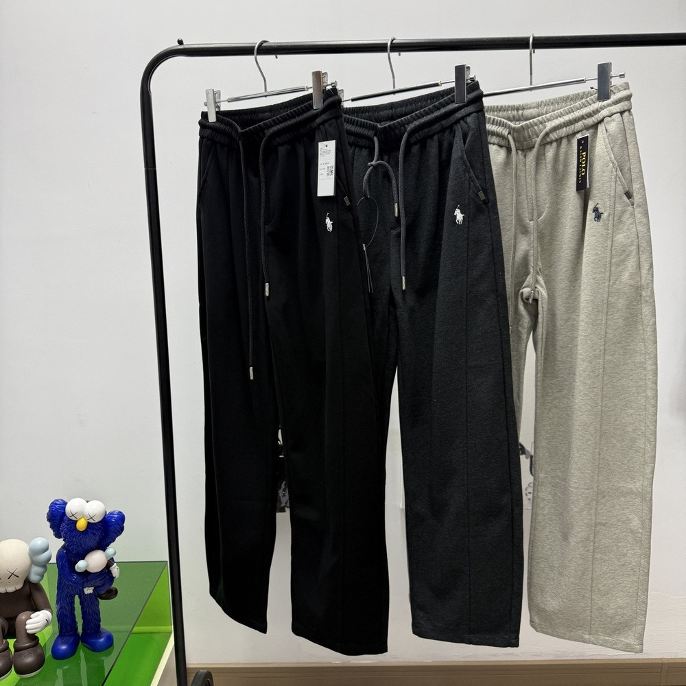 랄프로렌 자수 포니 코튼 밴딩 조거 팬츠