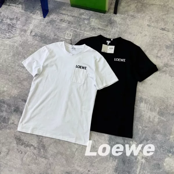 로에베 로고 포켓 반소매 티셔츠