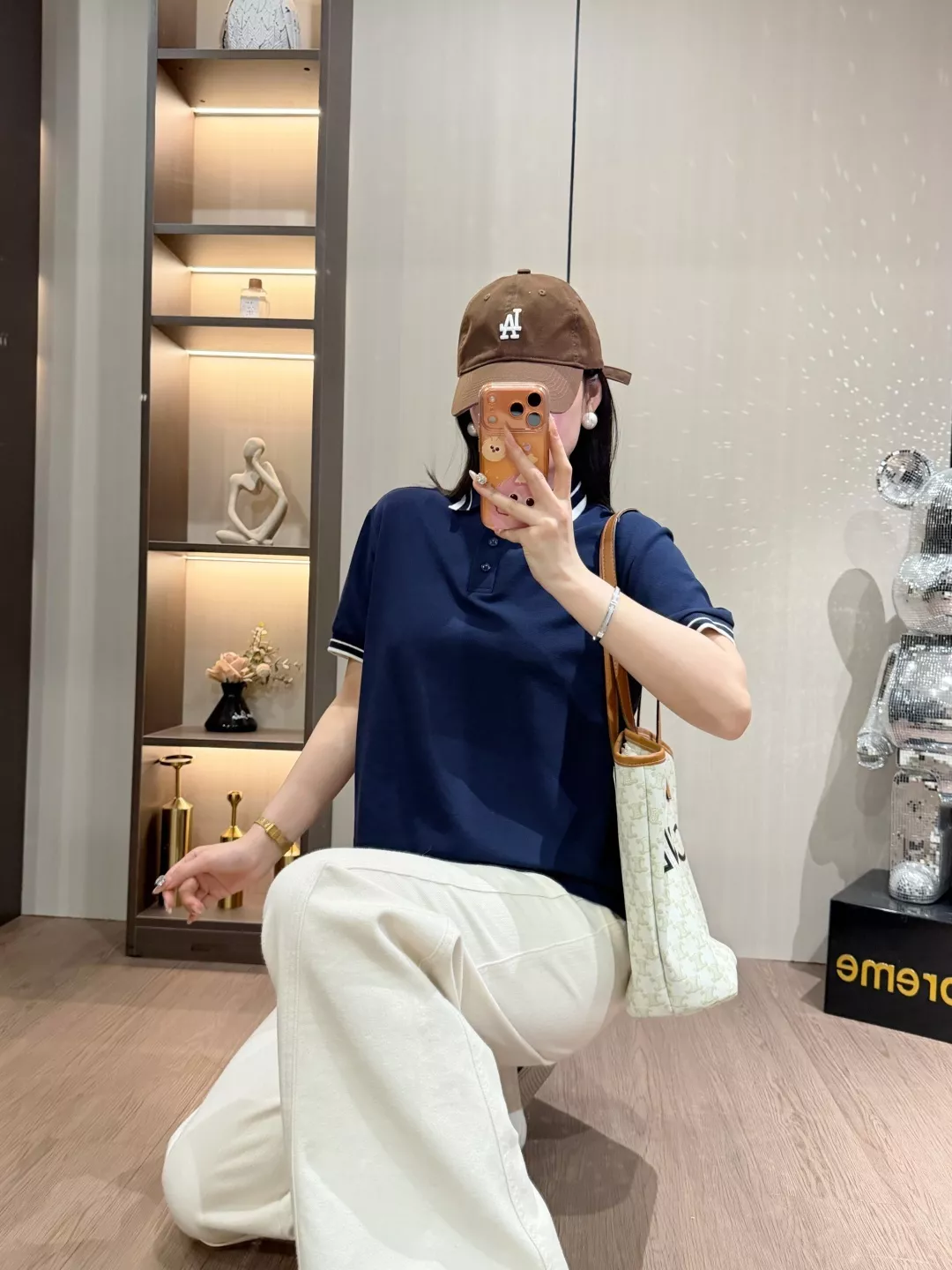 노브랜드 배색 카라 폴로 반소매 탑 상세 이미지 37