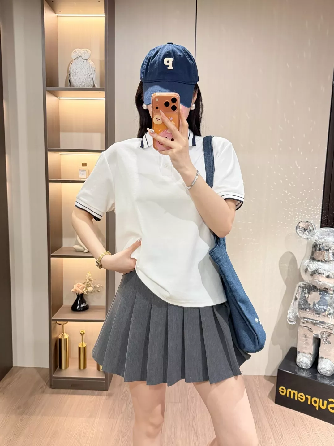 노브랜드 배색 카라 폴로 반소매 탑 상세 이미지 26