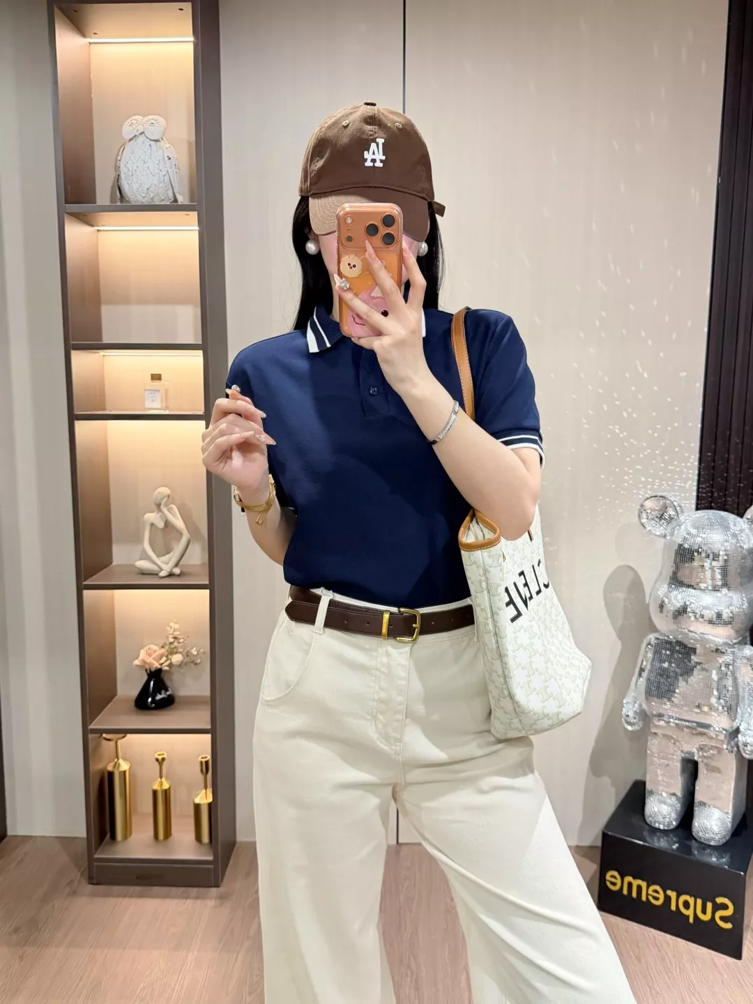 노브랜드 배색 카라 폴로 반소매 탑 상세 이미지 39