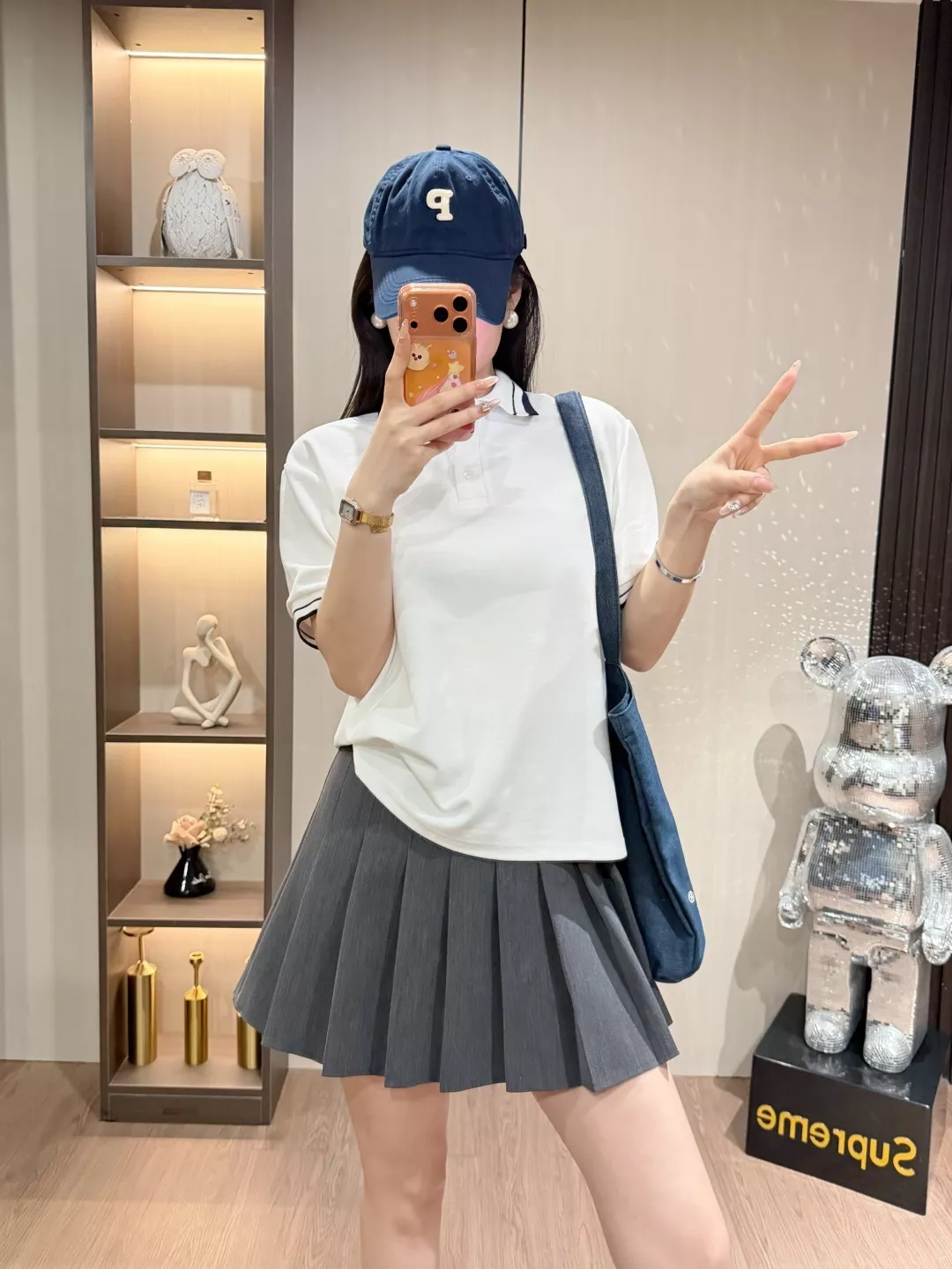 노브랜드 배색 카라 폴로 반소매 탑 상세 이미지 28