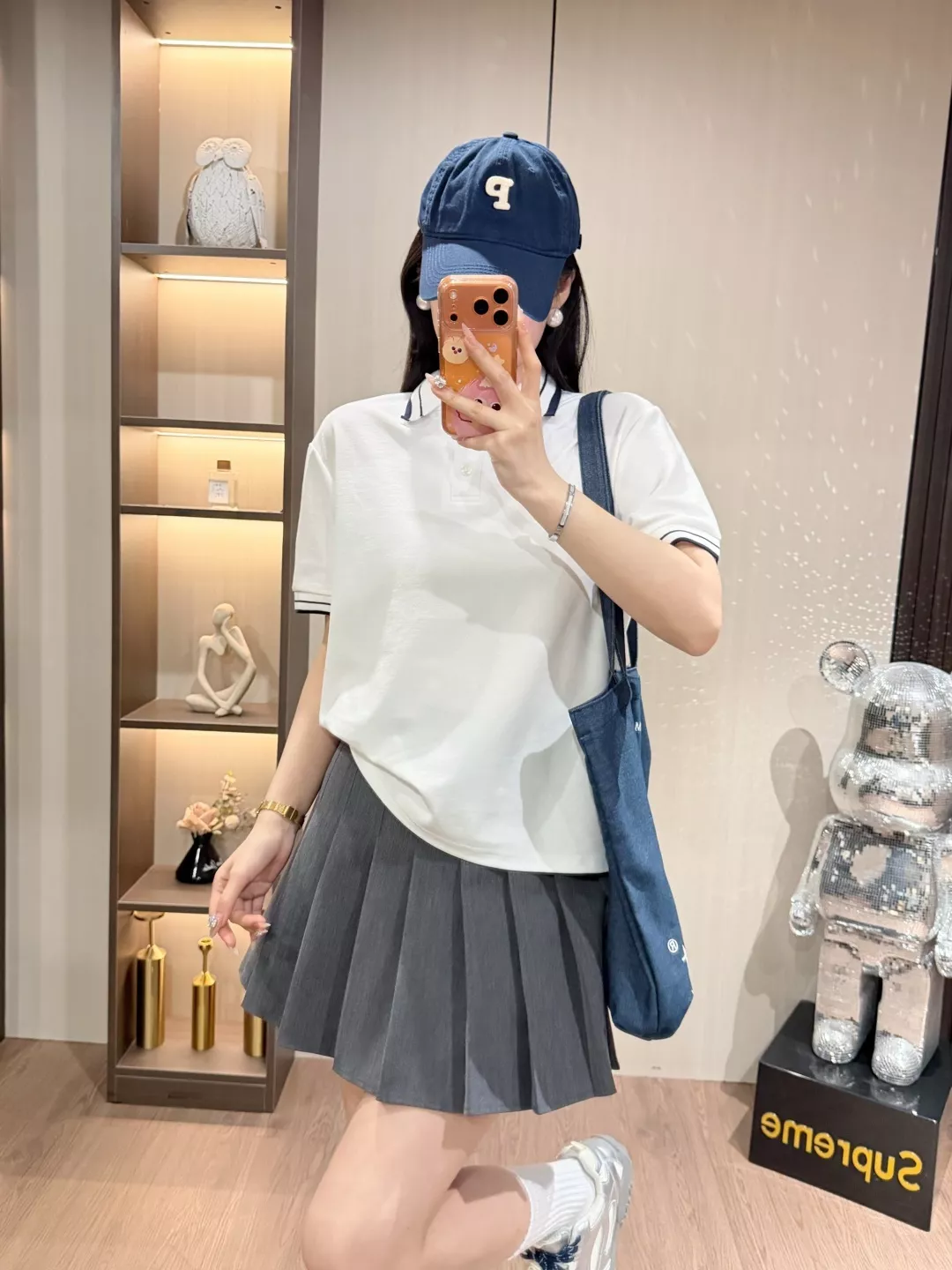 노브랜드 배색 카라 폴로 반소매 탑 상세 이미지 25