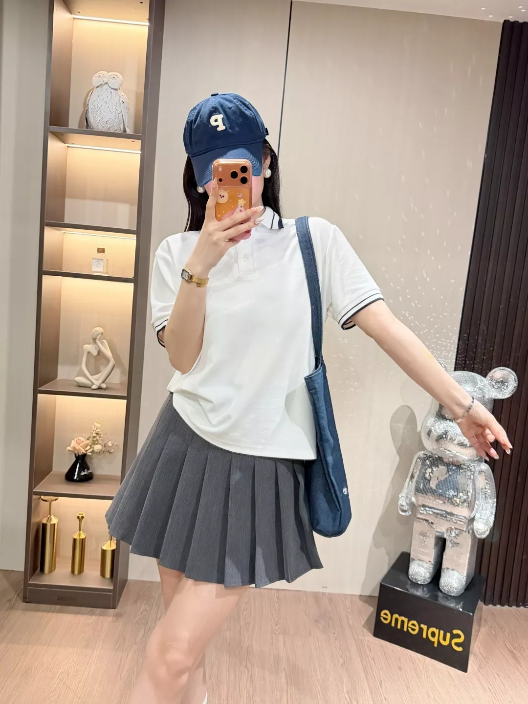 노브랜드 배색 카라 폴로 반소매 탑 상세 이미지 29