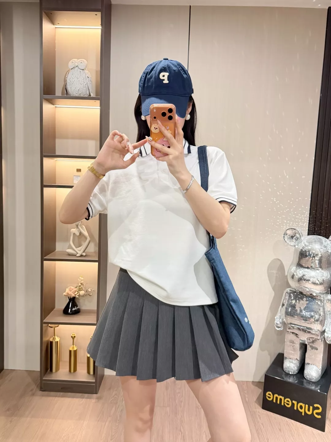 노브랜드 배색 카라 폴로 반소매 탑 상세 이미지 24