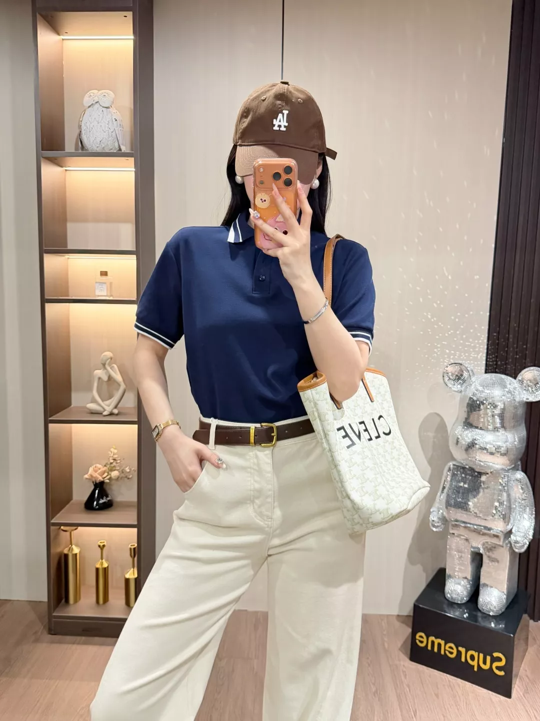 노브랜드 배색 카라 폴로 반소매 탑 상세 이미지 38