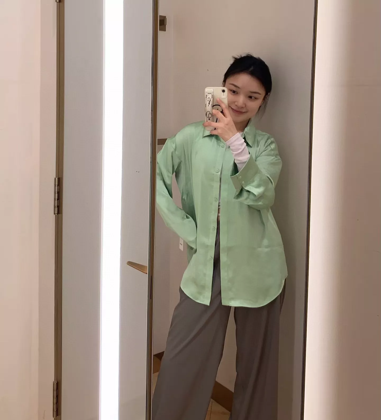 룰루레몬 버튼 프론트 여성 롱 셔츠 상세 이미지 47