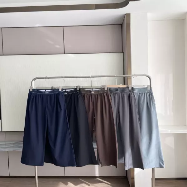 알로요가 허리 밴딩 와이드 트라우저