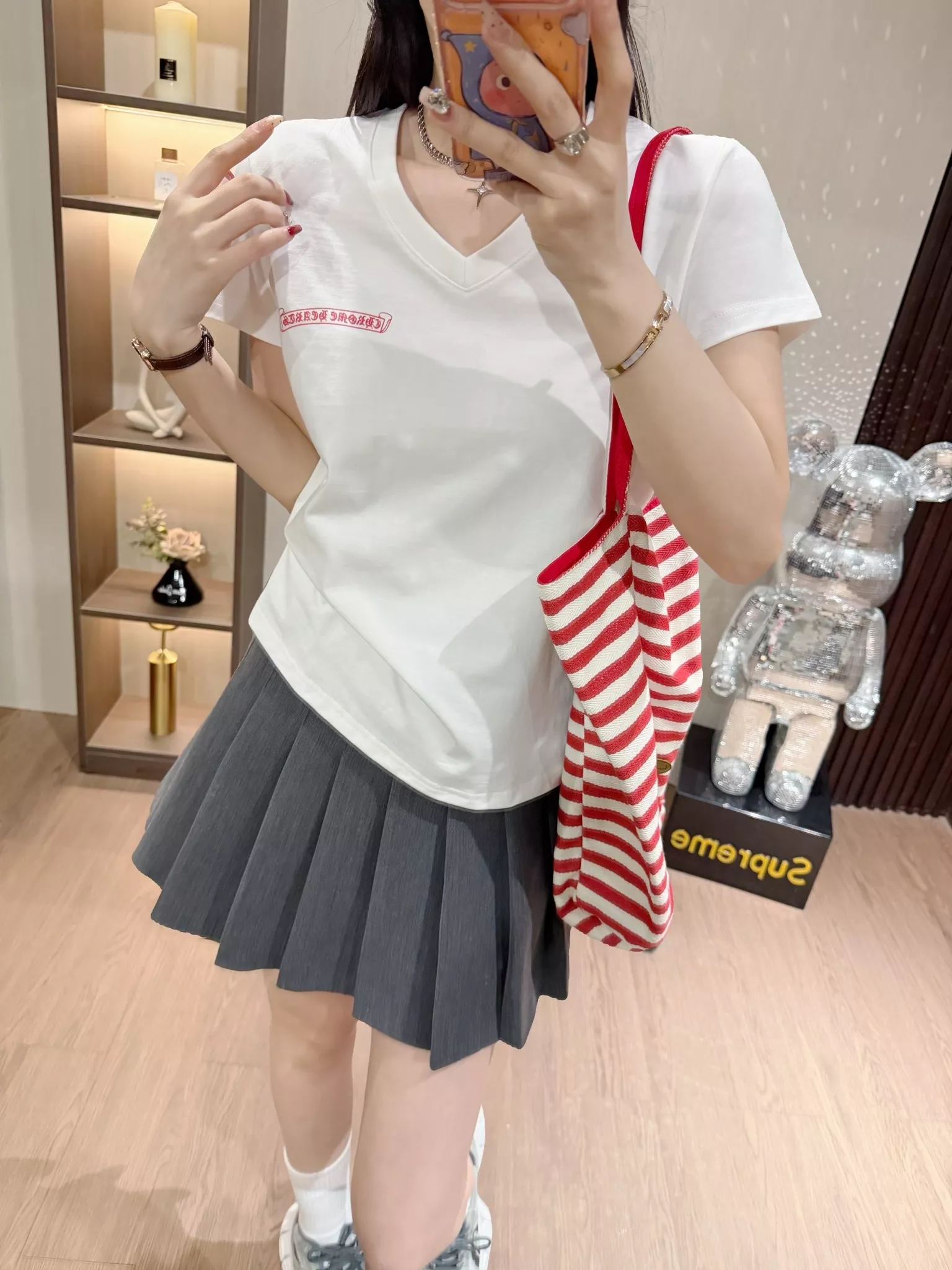 크롬하츠 브이넥 인쇄 반소매 티셔츠 상세 이미지 33