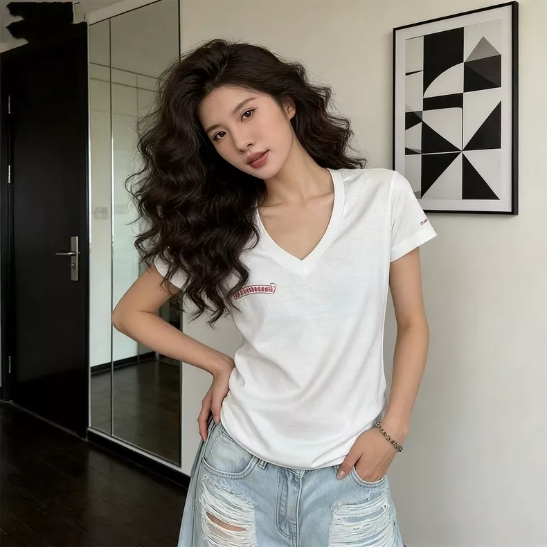 크롬하츠 브이넥 인쇄 반소매 티셔츠 상세 이미지 39