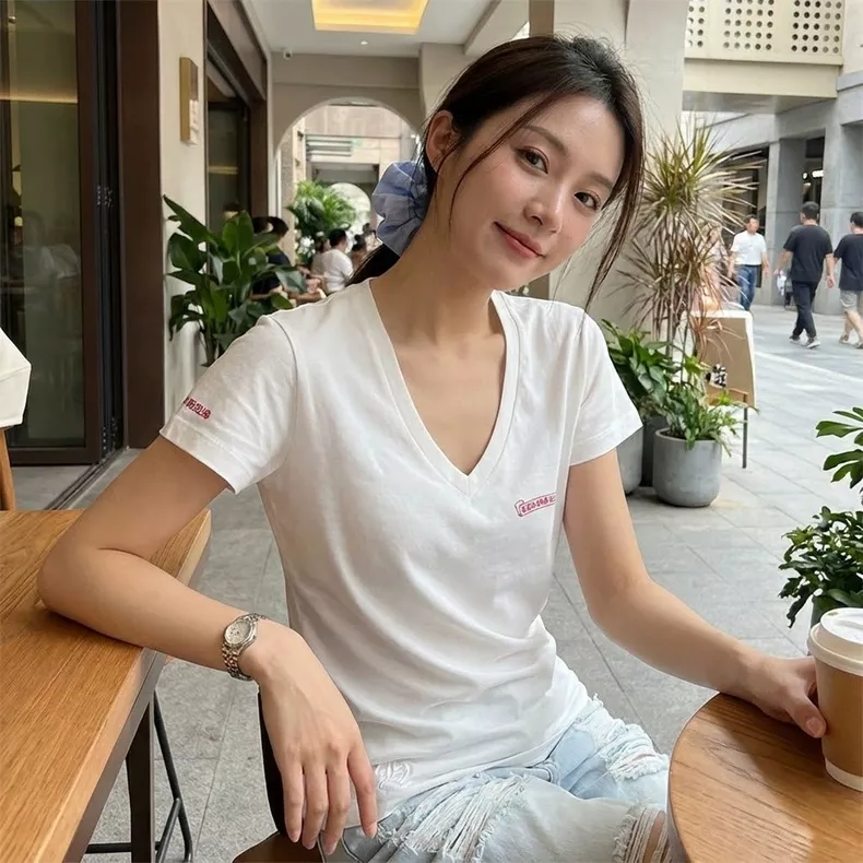 크롬하츠 브이넥 인쇄 반소매 티셔츠 상세 이미지 37