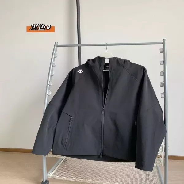 데상트 남성 트레이닝 기모 우븐 재킷