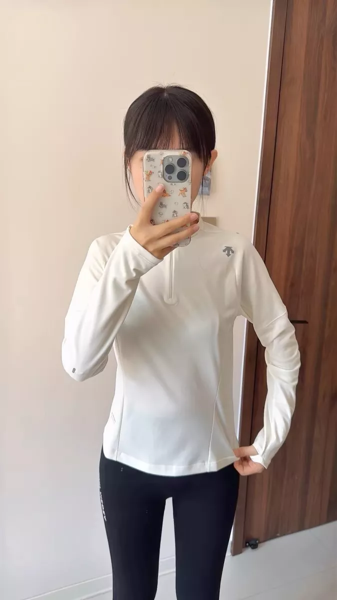 데상트 러닝 여성용 F360 반집업 긴소매 티 상세 이미지 43