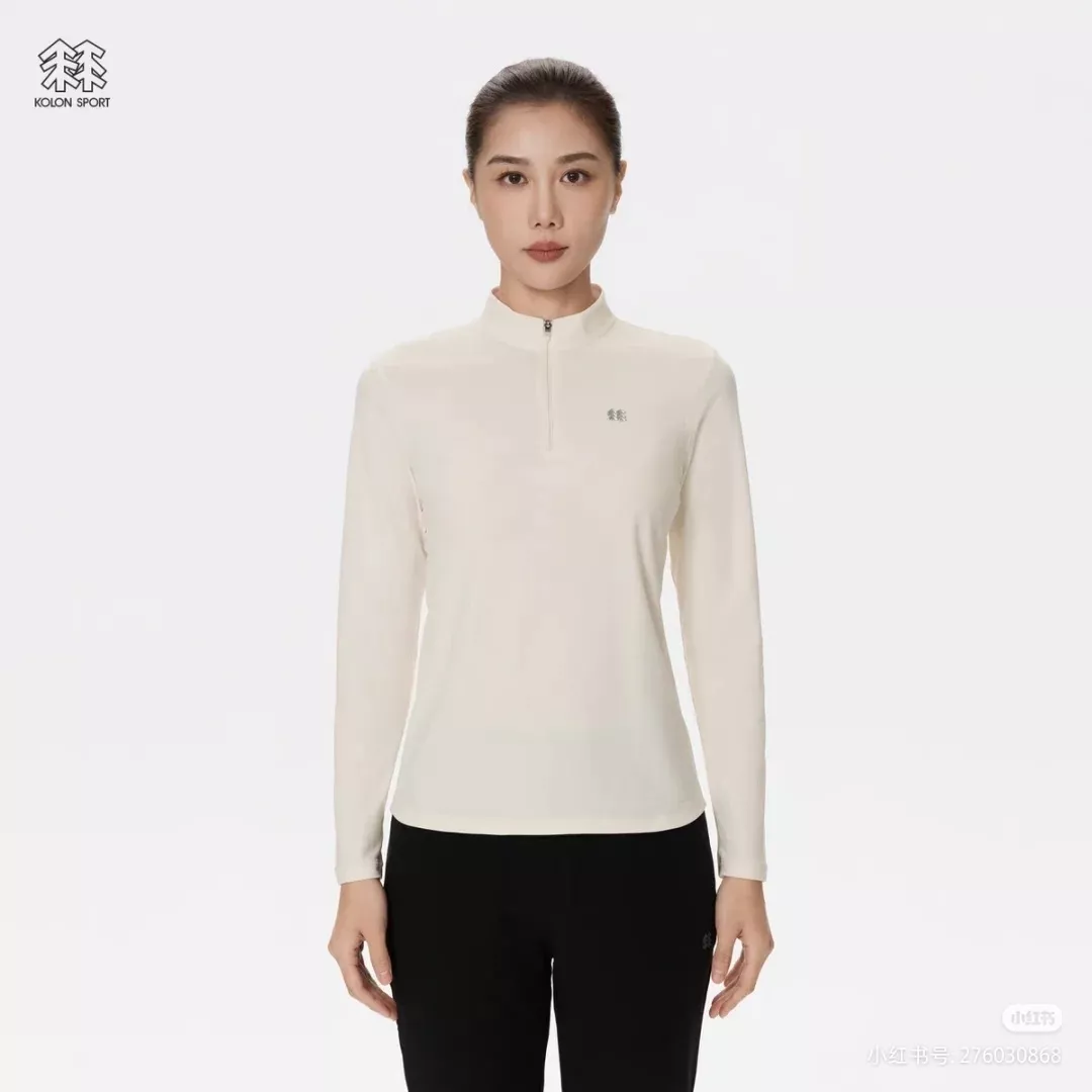 코오롱스포츠 여성 반집업 기모 운동 티셔츠 상세 이미지 23