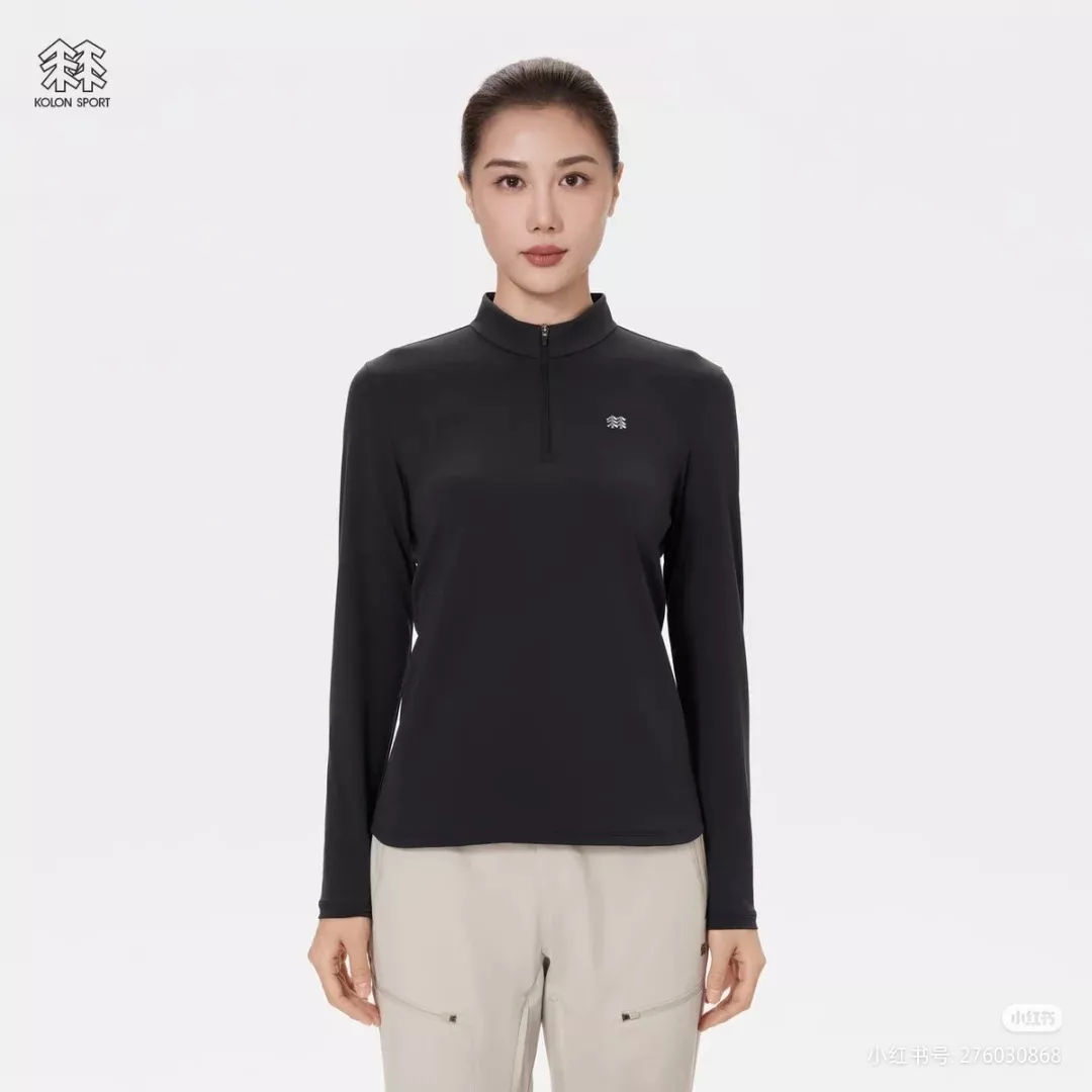 코오롱스포츠 여성 반집업 기모 운동 티셔츠 상세 이미지 20