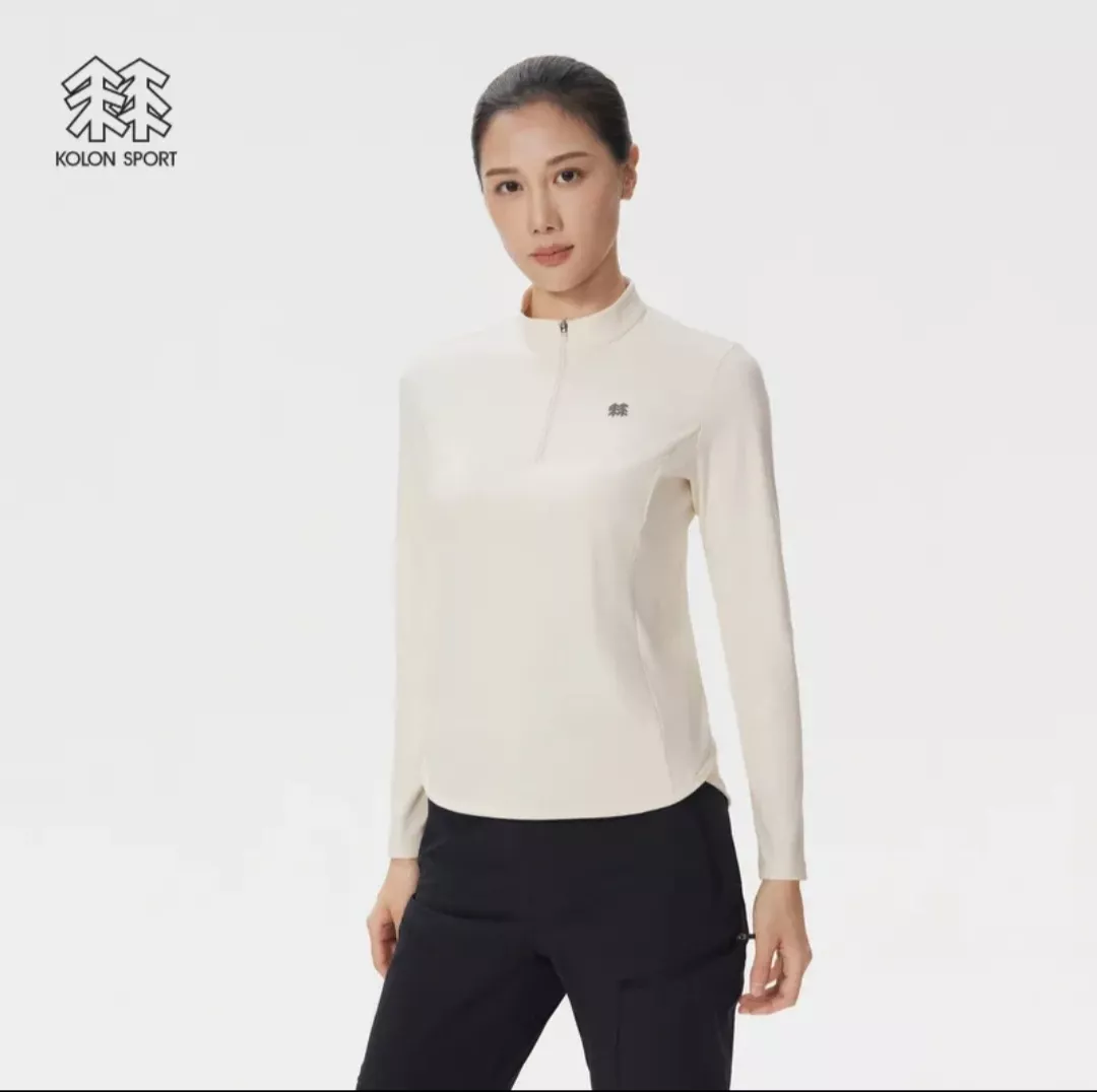코오롱스포츠 여성 반집업 기모 운동 티셔츠 상세 이미지 22