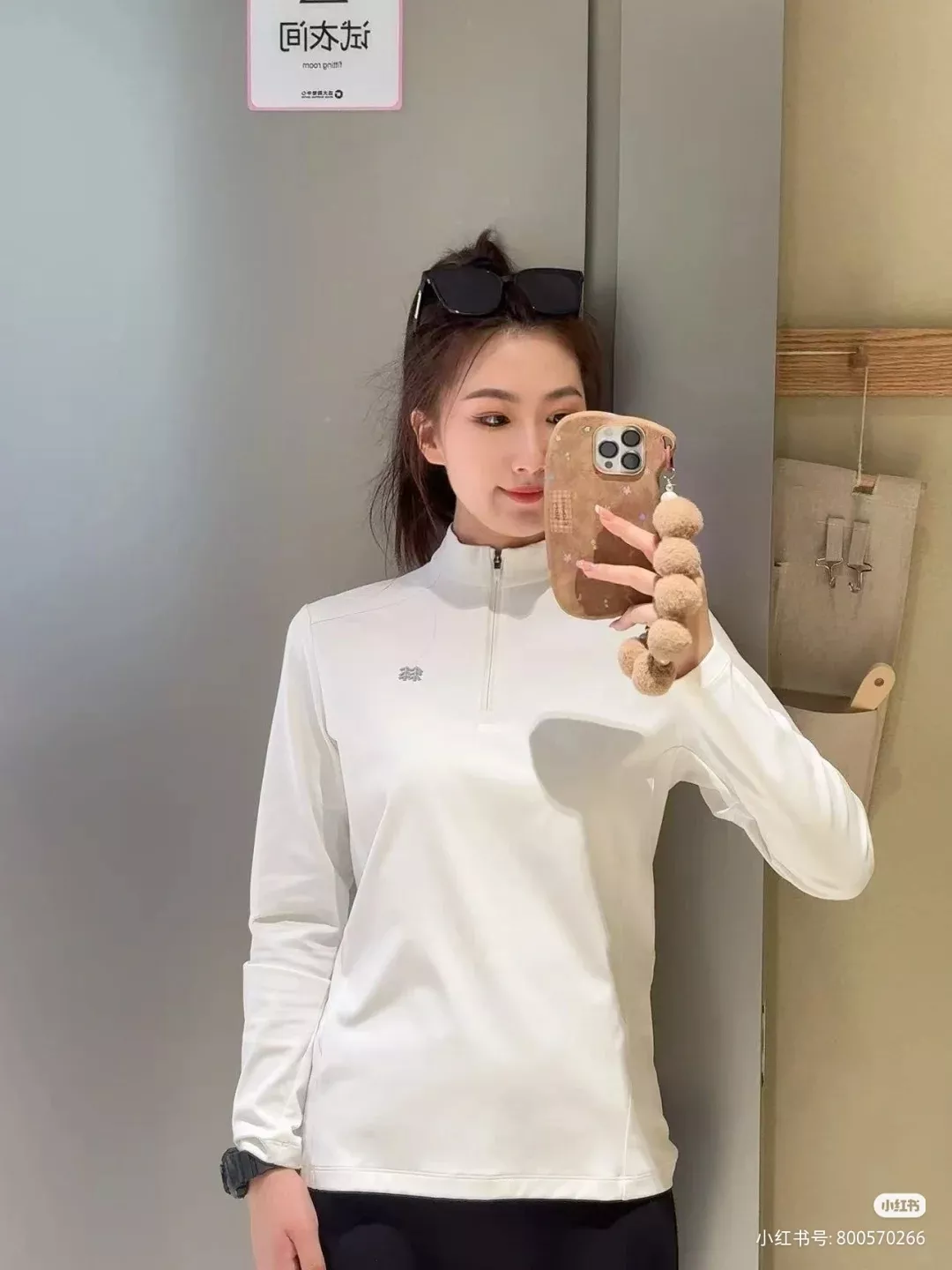 코오롱스포츠 여성 반집업 기모 운동 티셔츠 상세 이미지 24