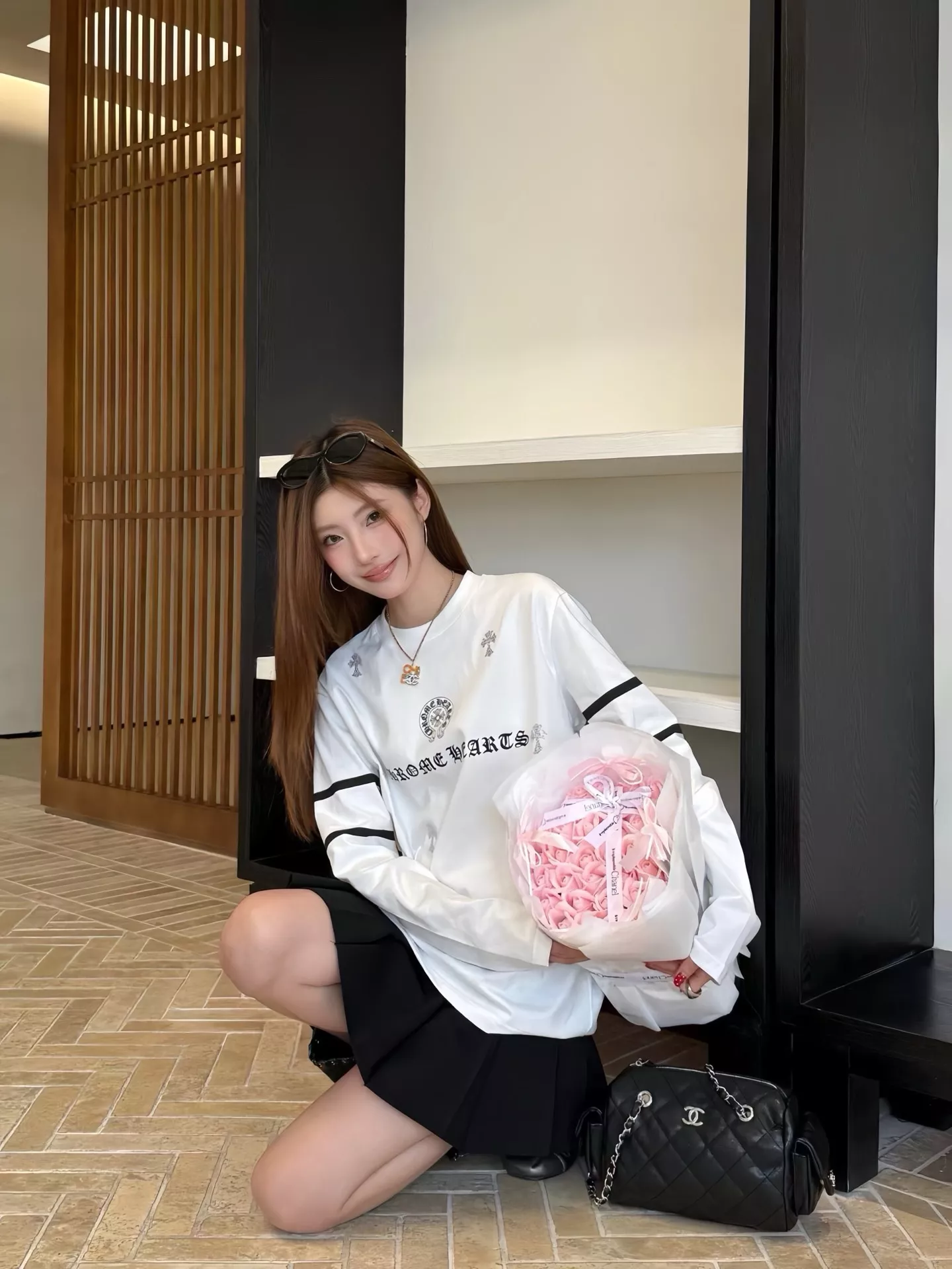 크롬하츠 크로스 그래픽 장식 선케어 긴소매 티셔츠 상세 이미지 29