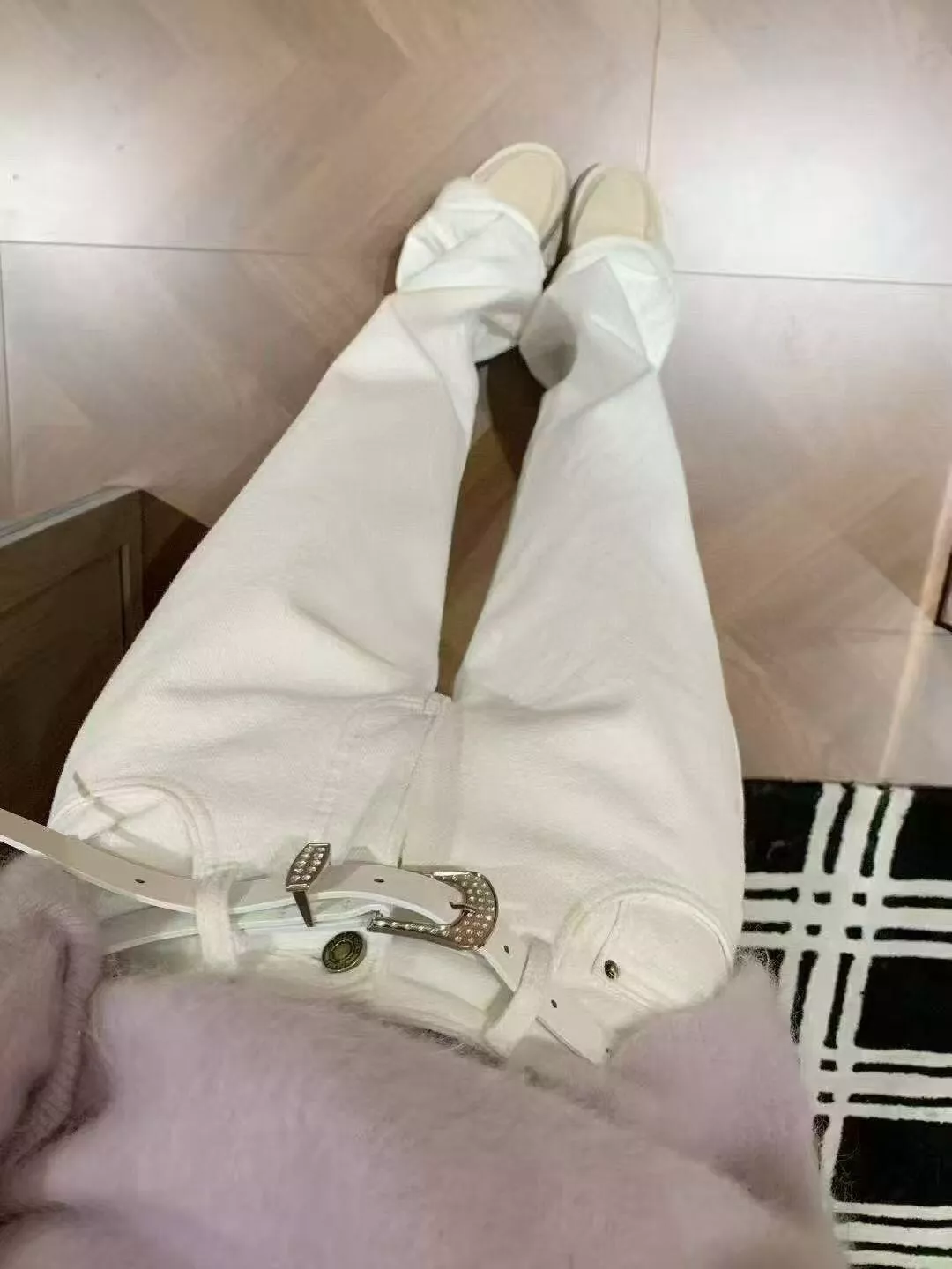 알렉산더왕 백로고 벨트포인트 하이웨스트 데님 팬츠 상세 이미지 11