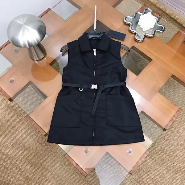 프라다 나일론 카라 벨트 원피스