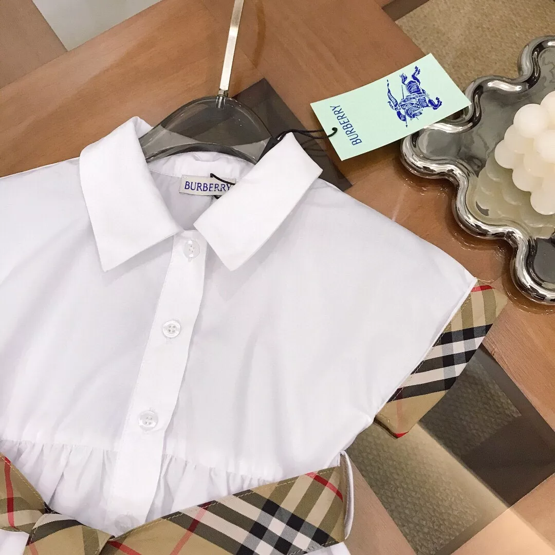 버버리 키즈 카라 셔츠 원피스 상세 이미지 4