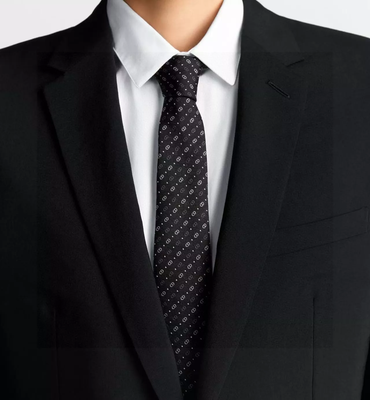 디올 로고 자카드 남성 타이 상세 이미지 1