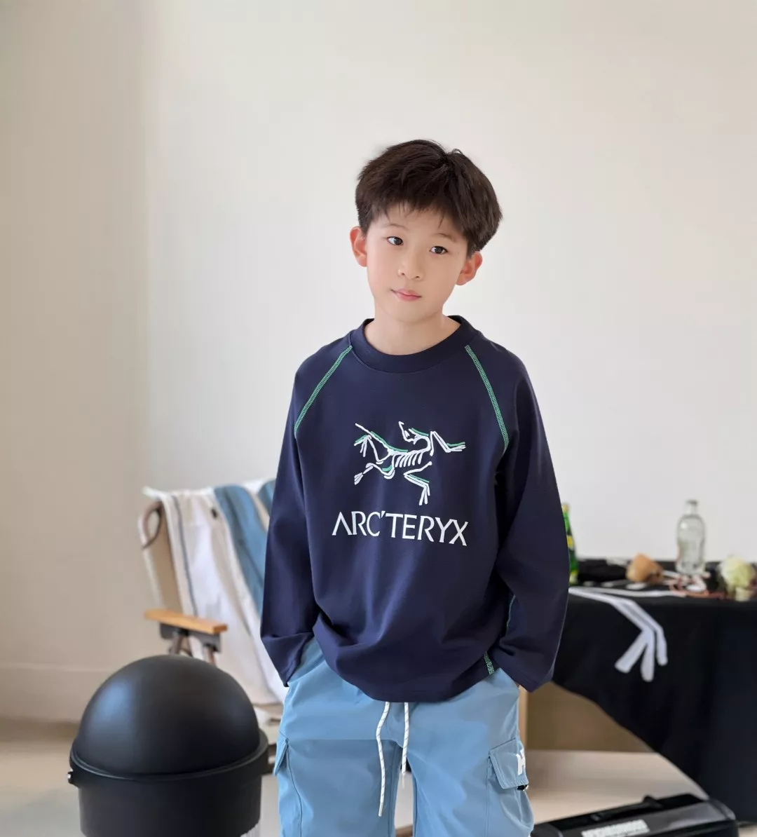 아크테릭스 아동 배색 스티치 프린팅 긴소매 티셔츠 상세 이미지 15