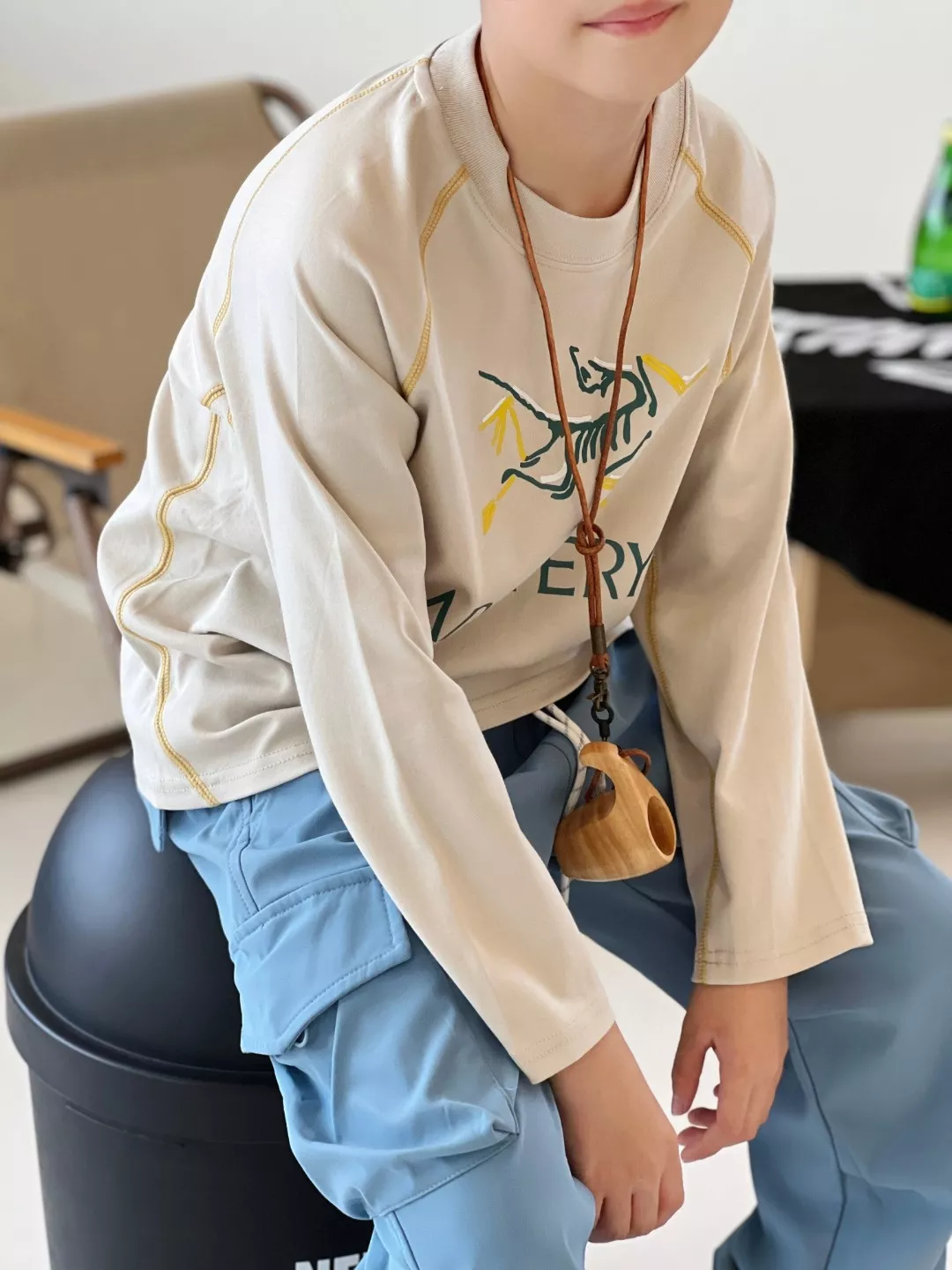 아크테릭스 아동 배색 스티치 프린팅 긴소매 티셔츠 상세 이미지 39