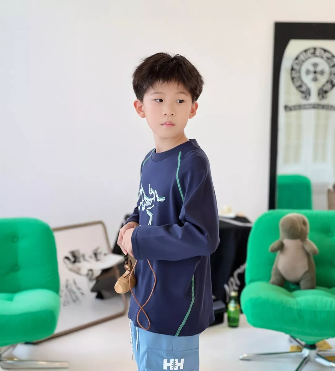 아크테릭스 아동 배색 스티치 프린팅 긴소매 티셔츠 상세 이미지 8