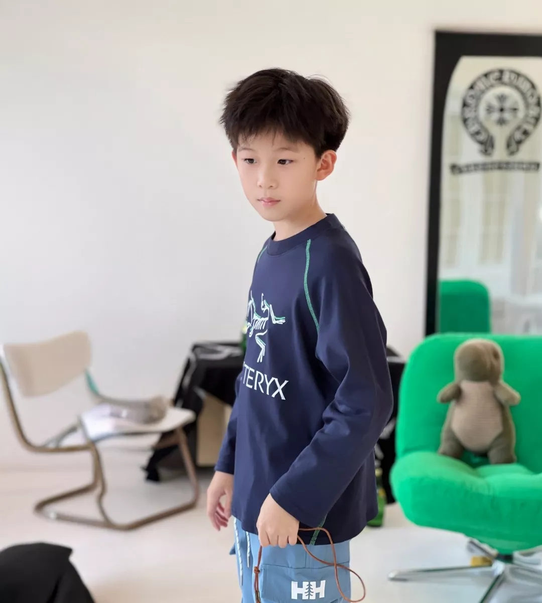 아크테릭스 아동 배색 스티치 프린팅 긴소매 티셔츠 상세 이미지 9
