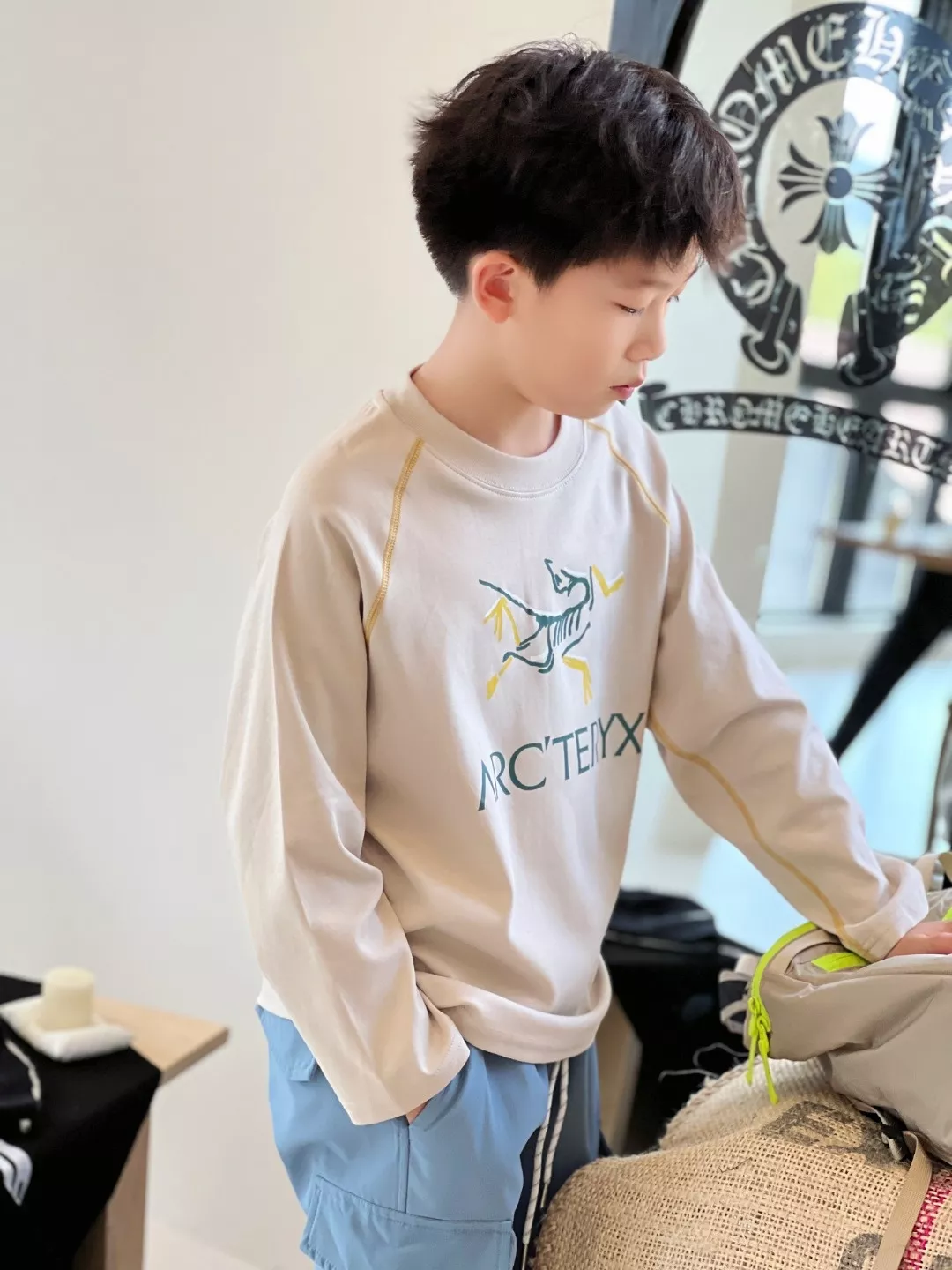 아크테릭스 아동 배색 스티치 프린팅 긴소매 티셔츠 상세 이미지 27