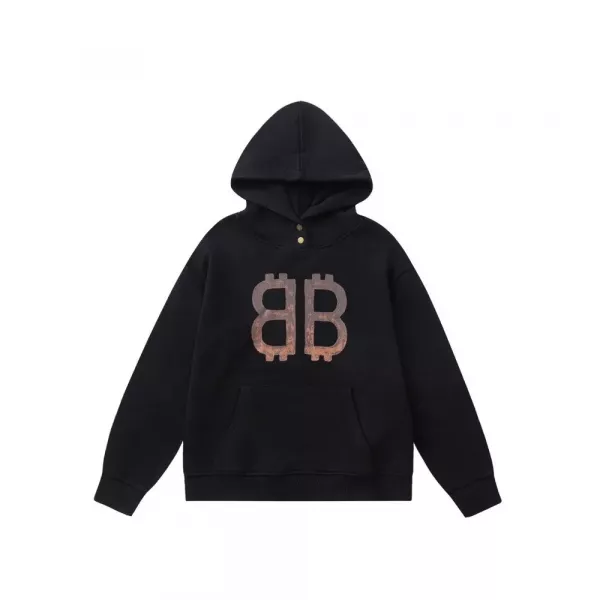 발렌시아가 BB 프린트 코튼 후드티