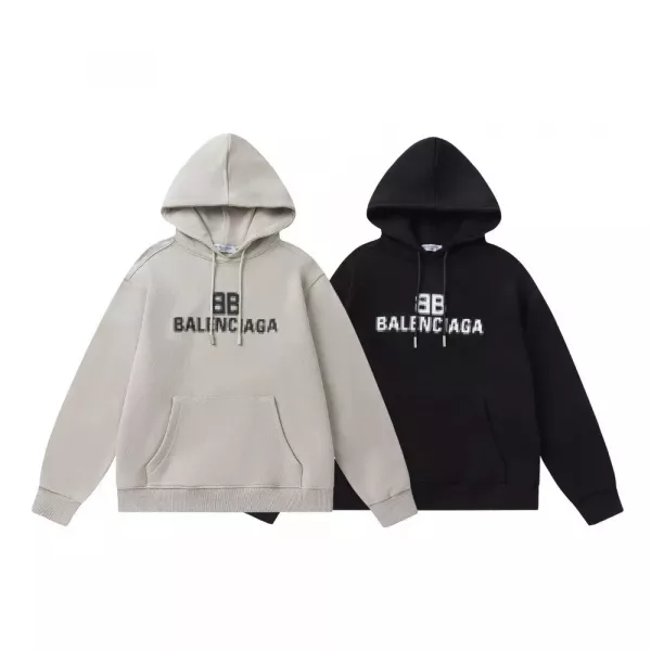 발렌시아가 모자이크 프린트 코튼 후드티