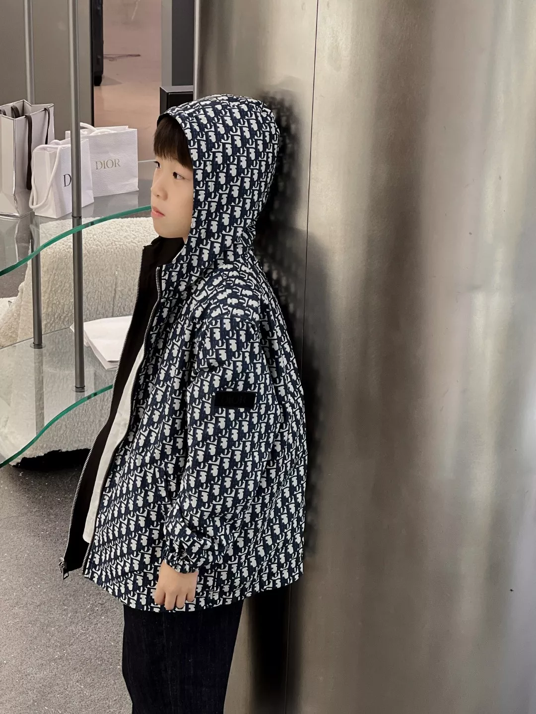 디올 양면 후드 바람막이 재킷 상세 이미지 16