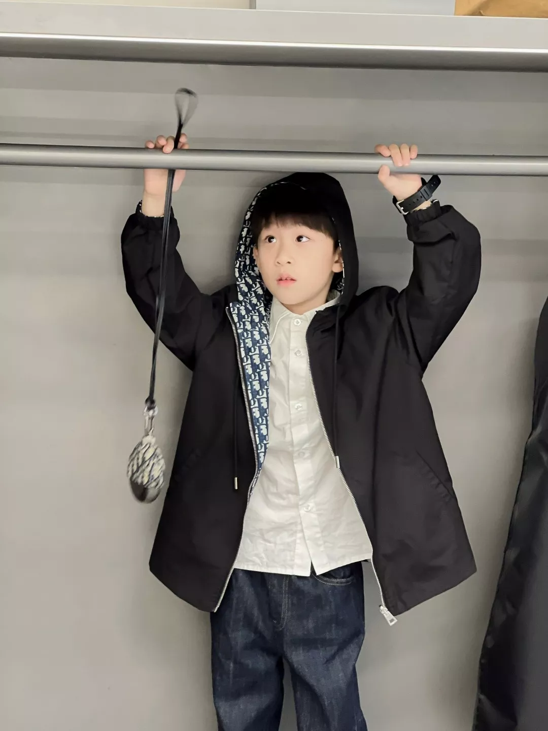 디올 양면 후드 바람막이 재킷 상세 이미지 3