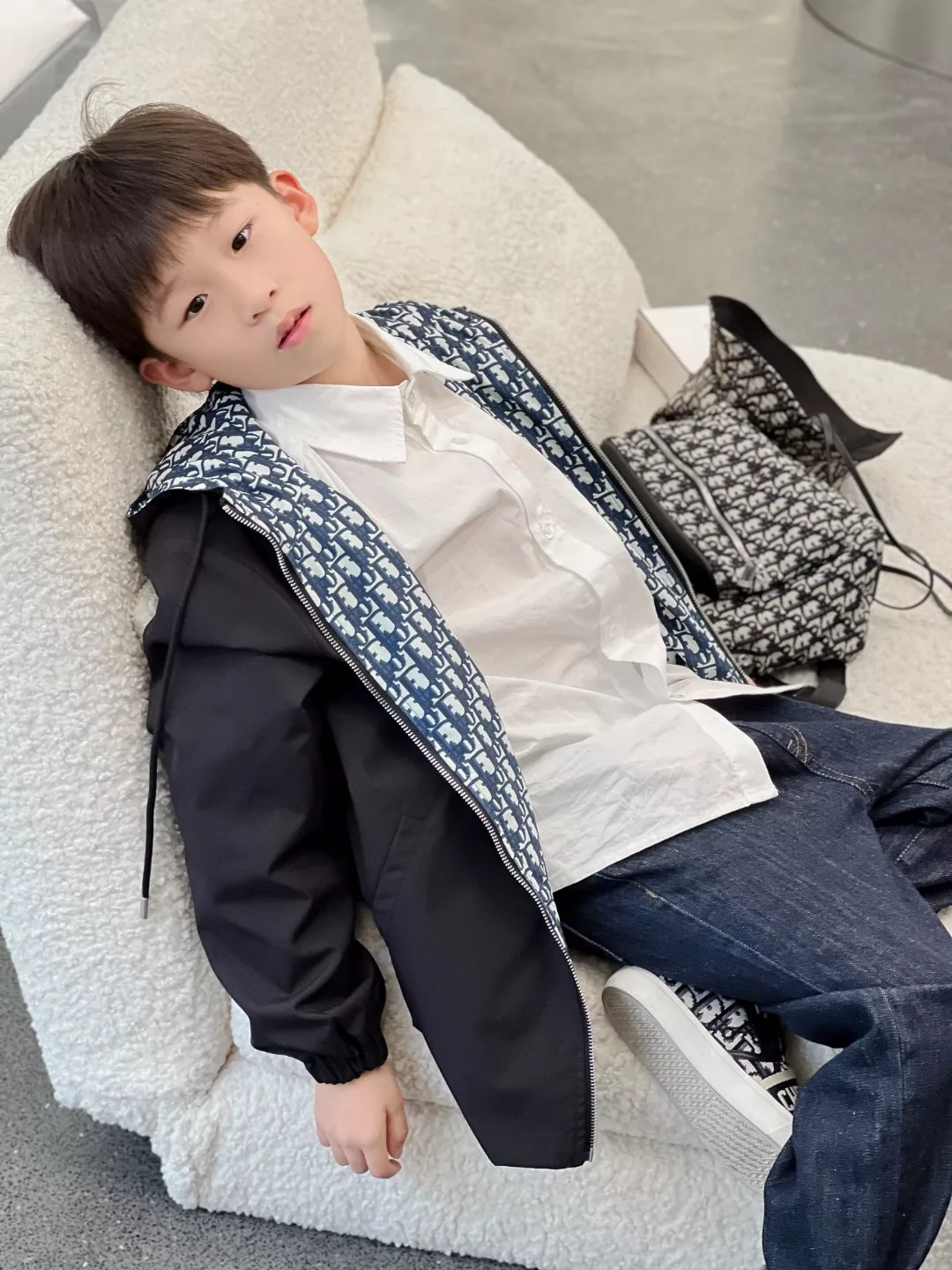 디올 양면 후드 바람막이 재킷 상세 이미지 8