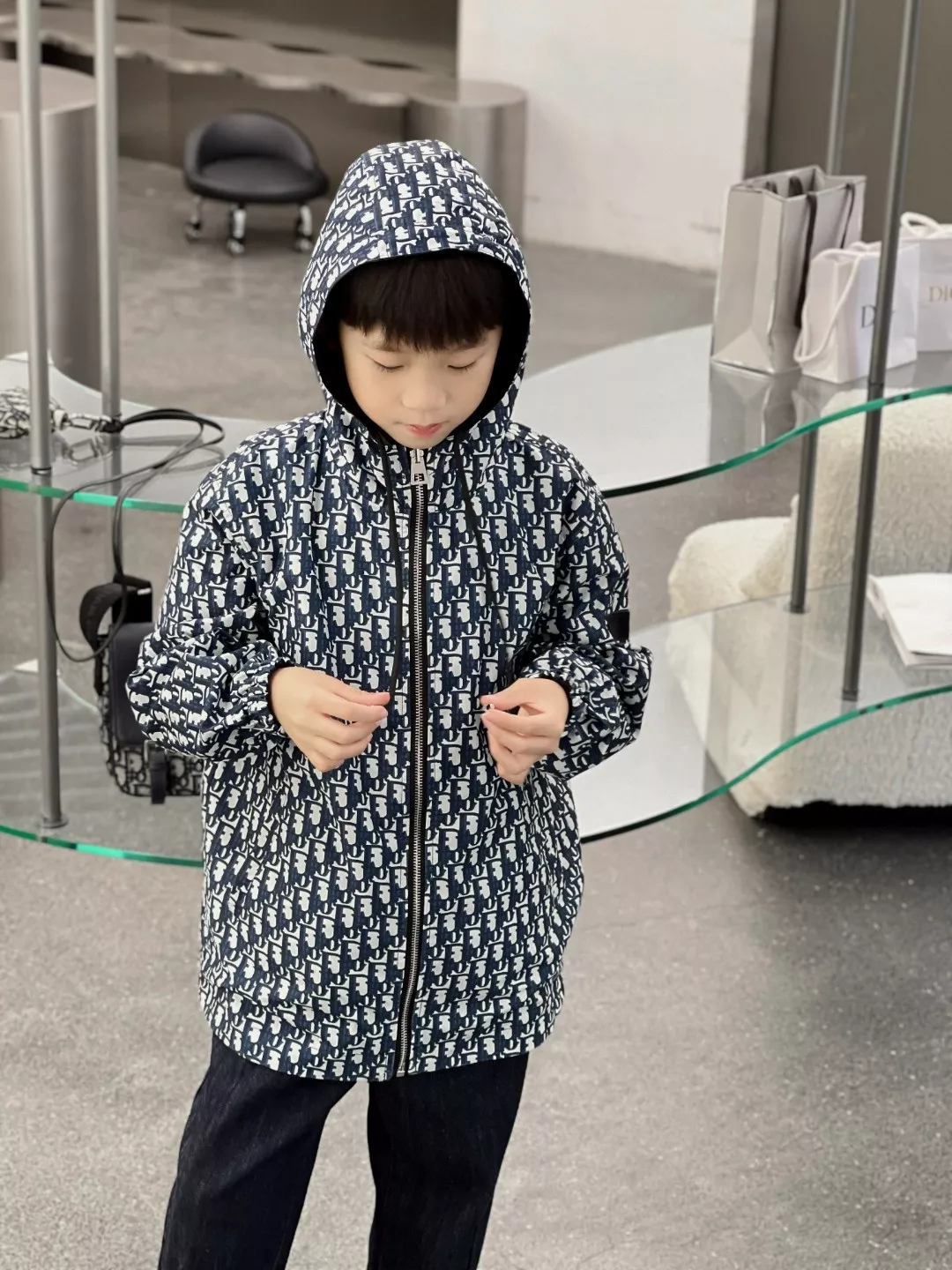 디올 양면 후드 바람막이 재킷 상세 이미지 19