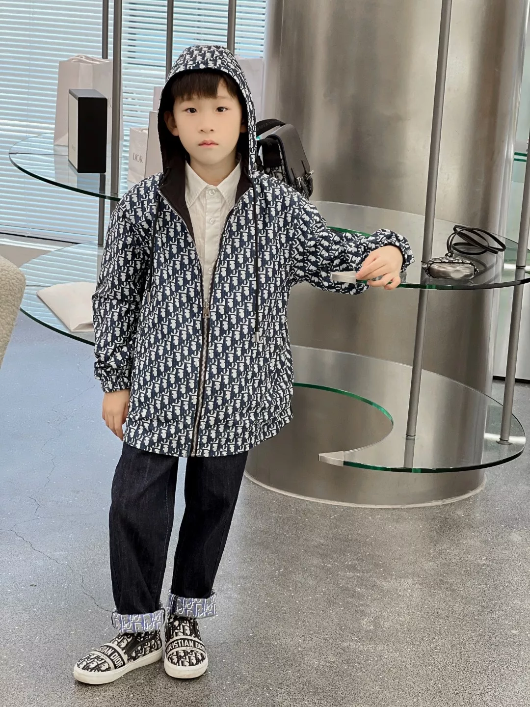디올 양면 후드 바람막이 재킷 상세 이미지 22